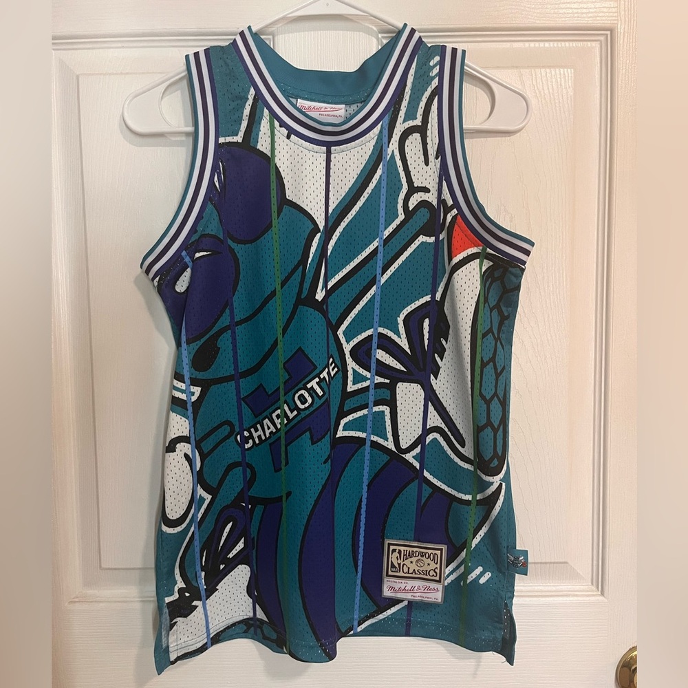 Michell and Ness Kids Size Medium Charlotte Hornets Jersey Mitchell & Ness